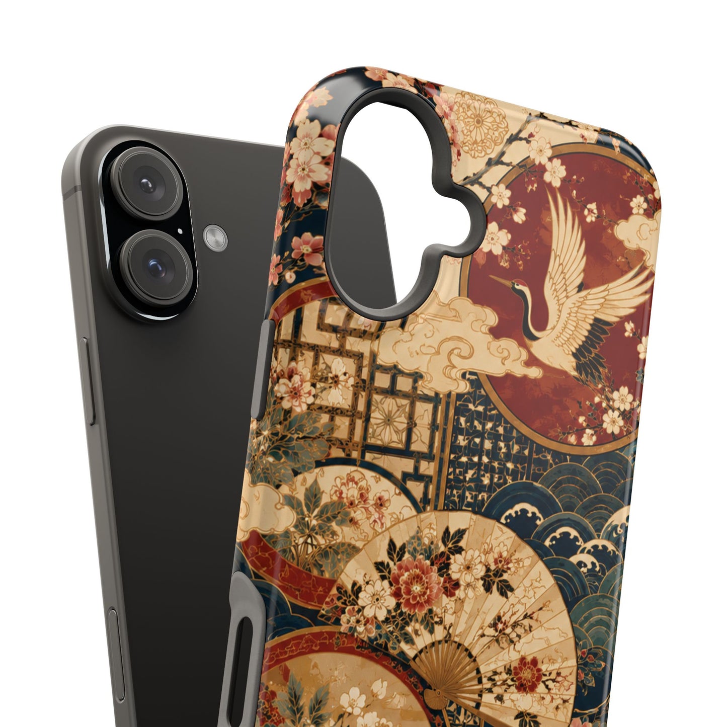 East Asian Floral iPhone Case | Magnetic Impact-Resistant Cases