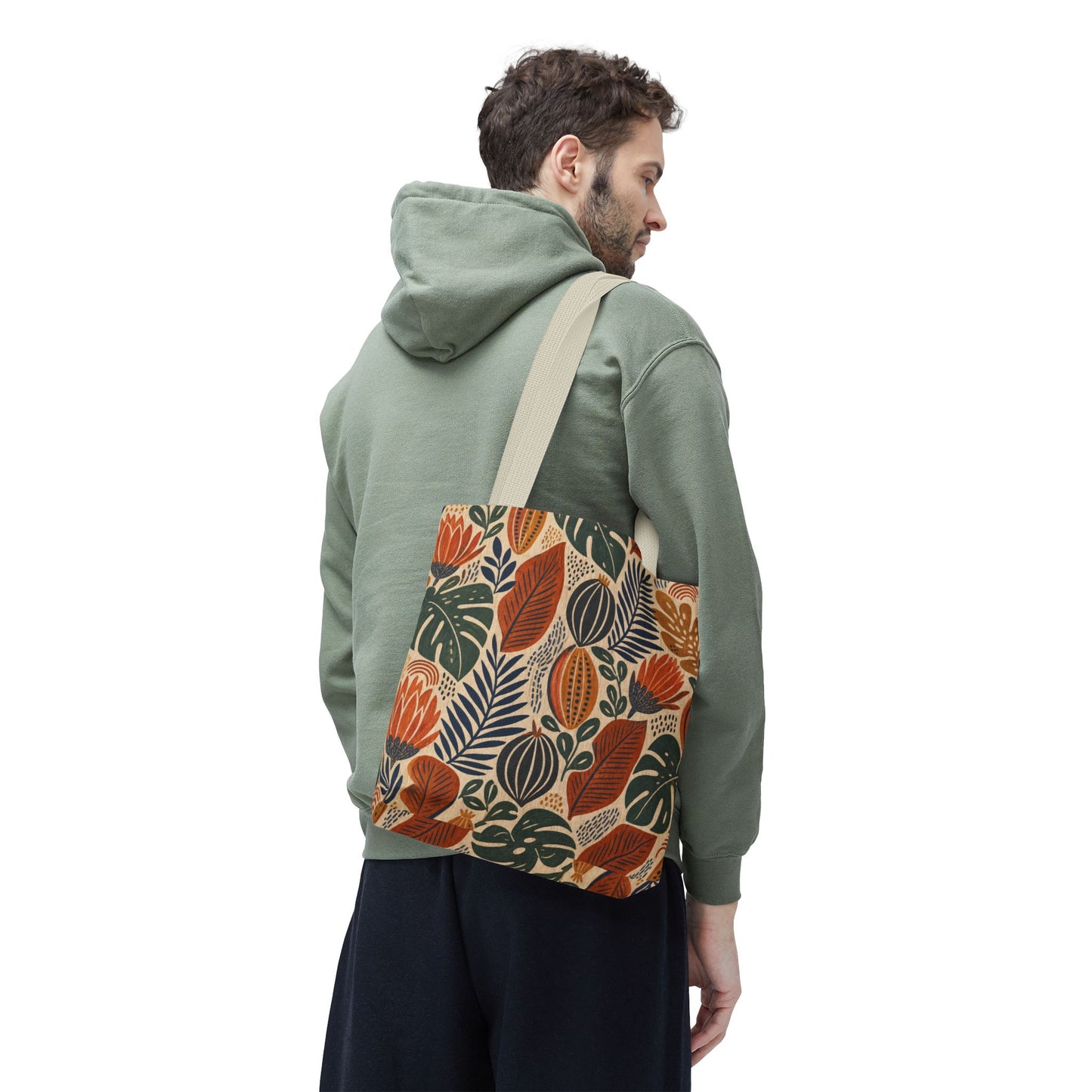 African Tribal Botanical Cacti Leaf Full Art Tote Bag