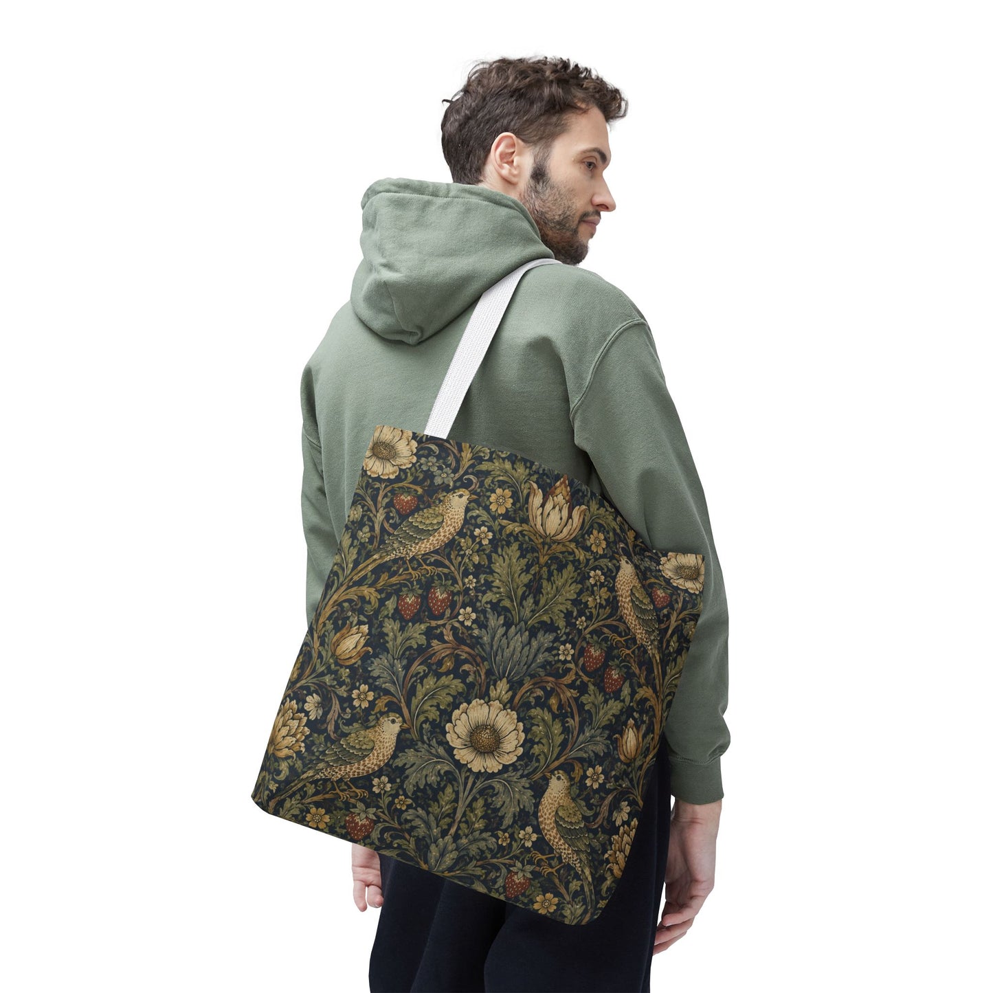 William Morris Vintage Bird Full Art Tote Bag