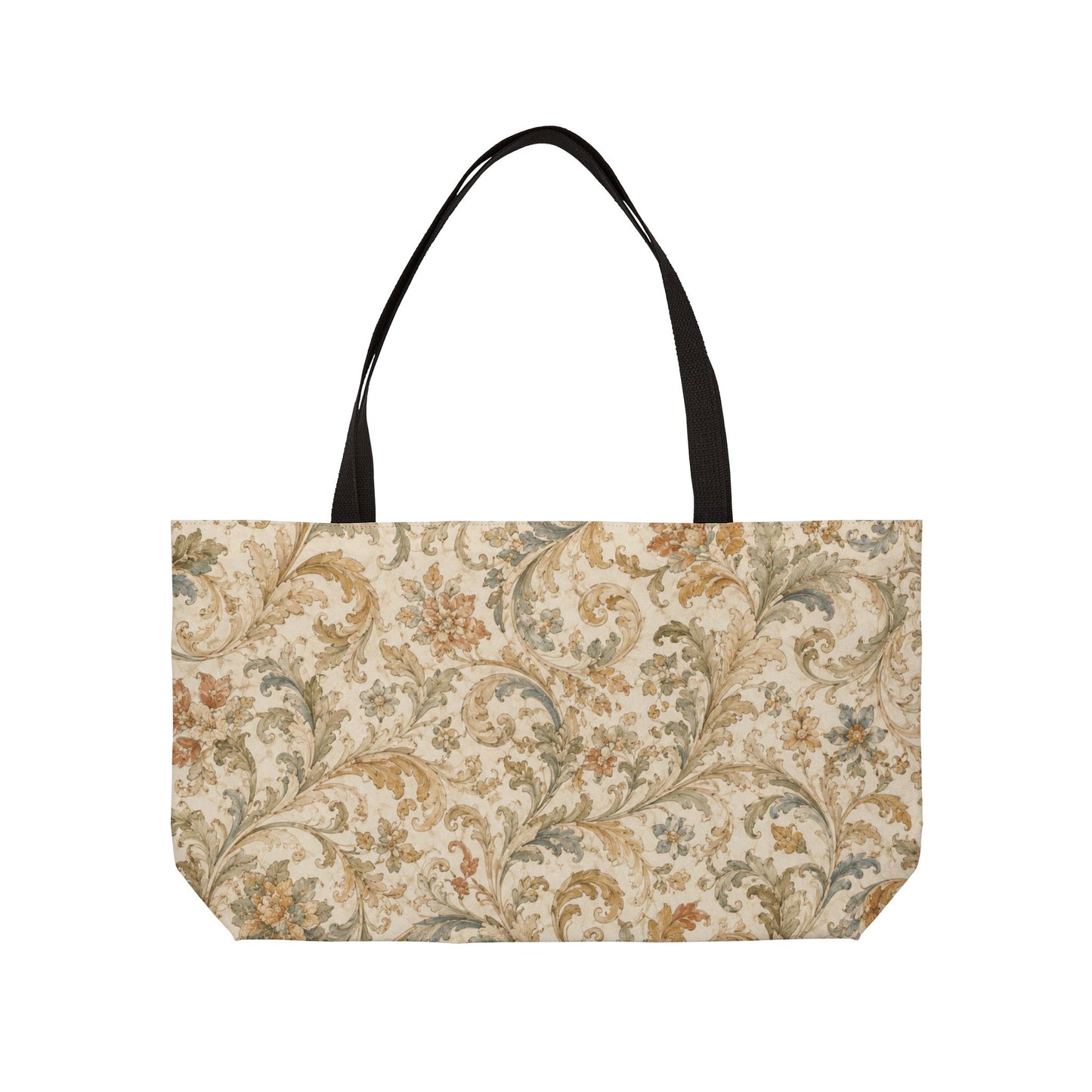 William Morris Floral Scroll Vintage Weekender Tote Bag