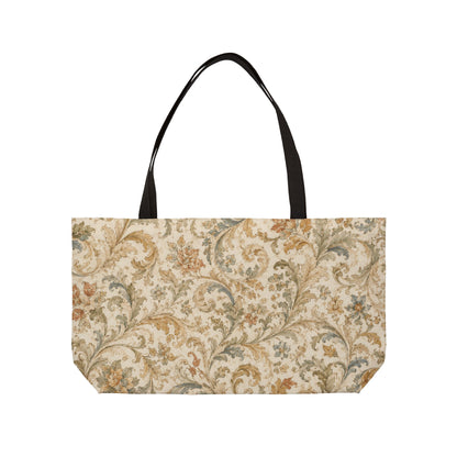 William Morris Floral Scroll Vintage Weekender Tote Bag