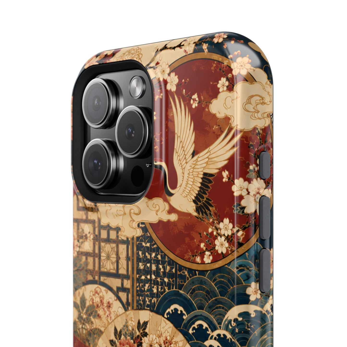 East Asian Floral iPhone Case | Magnetic Impact-Resistant Cases