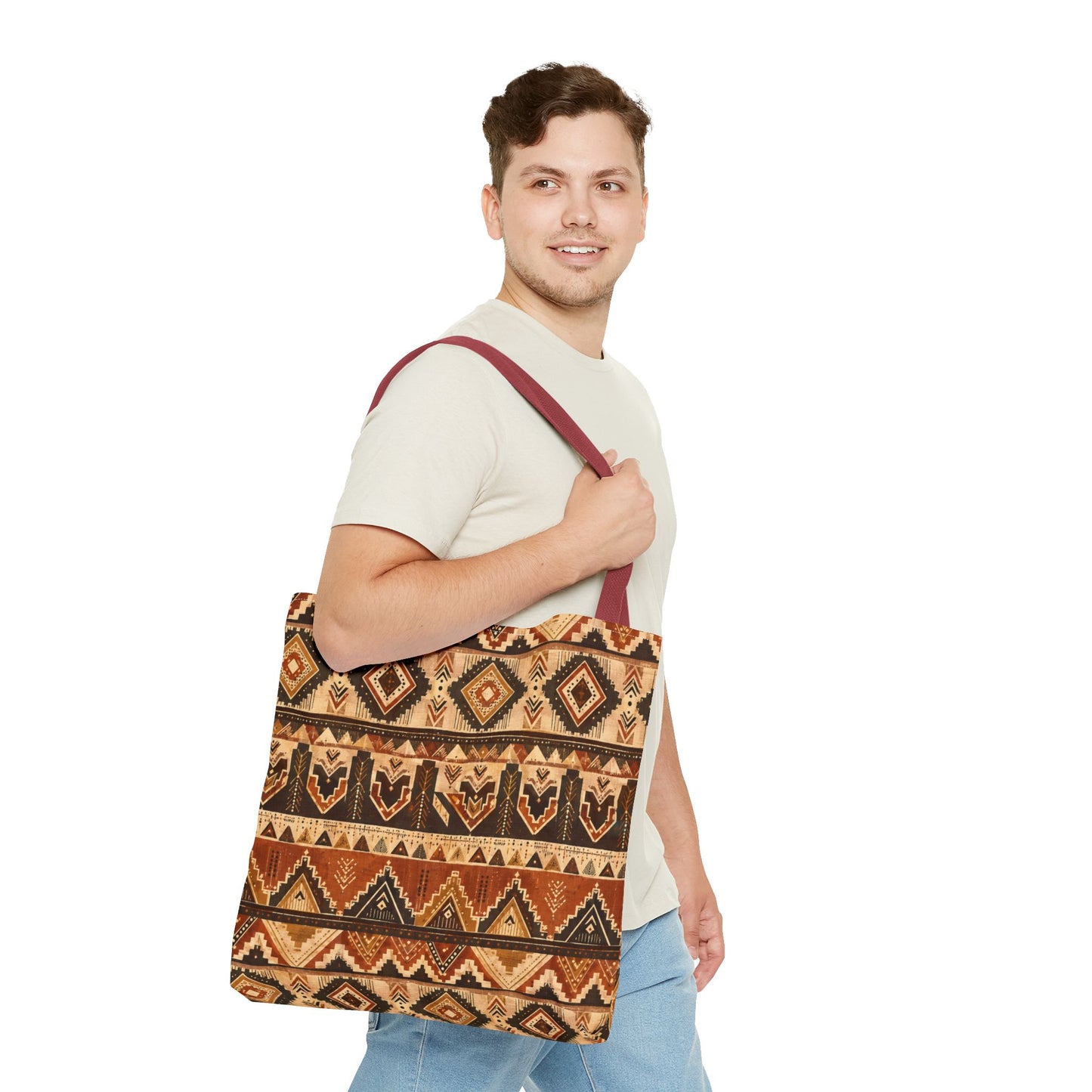 African Tribal Traditional Pattern Full Art Tote Bag