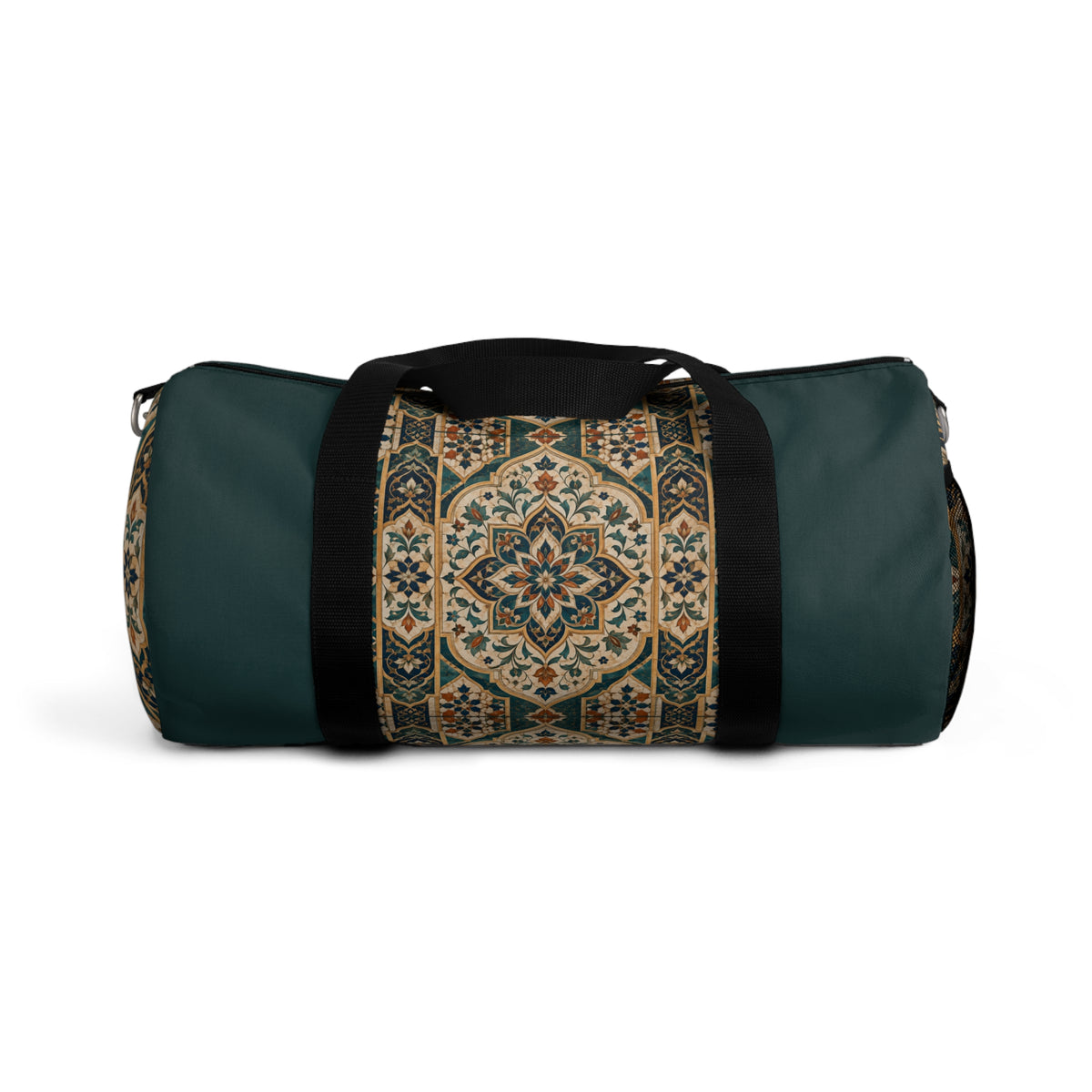 Moroccan Teal Chevron Oriental Gym Duffel Bag
