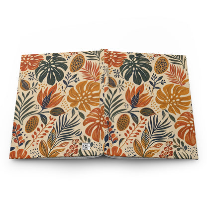 African Tribal Botanical Palm Hardcover Journal