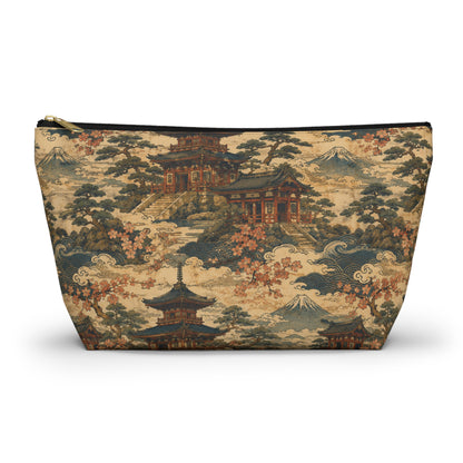 Vintage Japanese Temples Make Up Accessory Bag