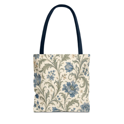William Morris Blue Floral Vine Full Art Tote Bag