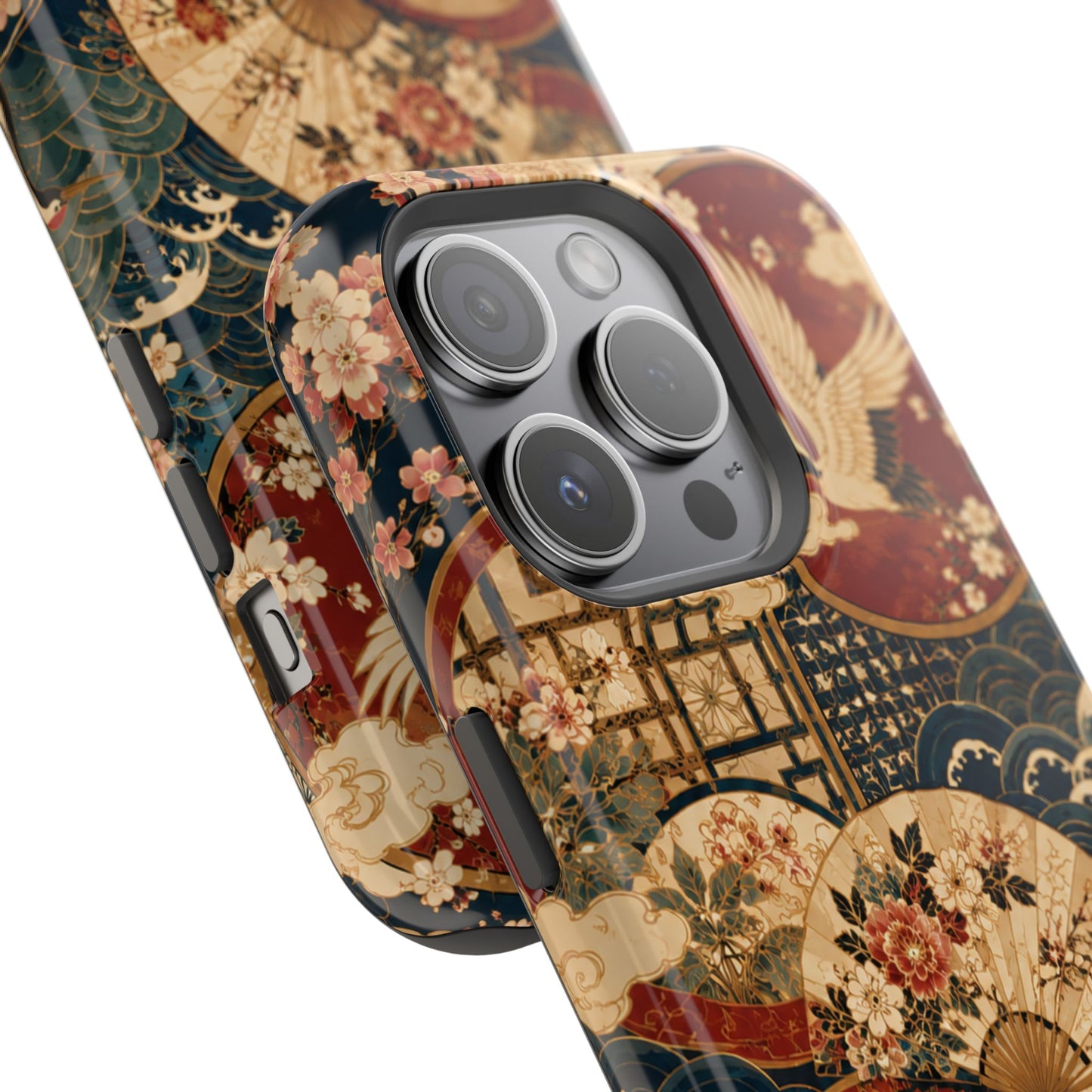 East Asian Floral iPhone Case | Magnetic Impact-Resistant Cases