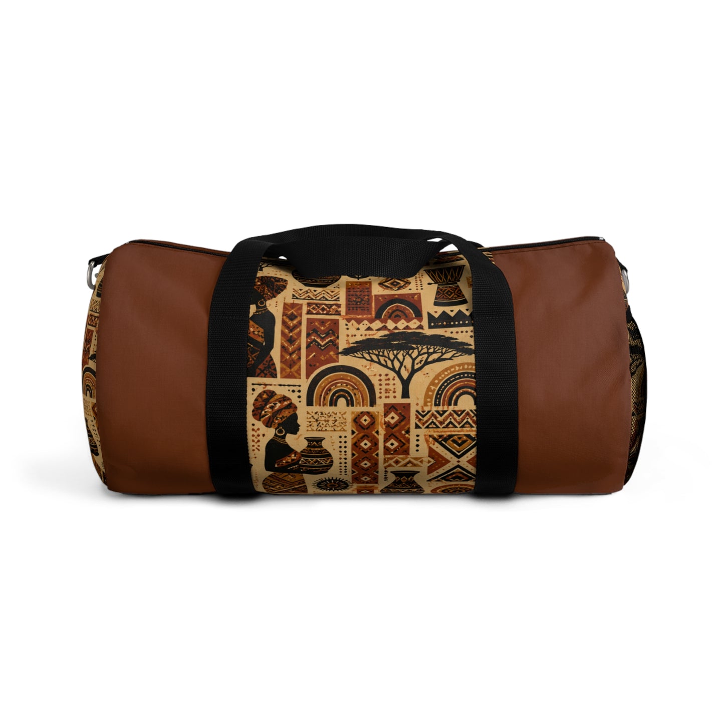 African Tribal Ethnic Silhouette Pattern Gym Duffel Bag