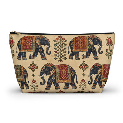 Indian Vintage Traditional Elephant Tapestry Makeup Accessory Pouch