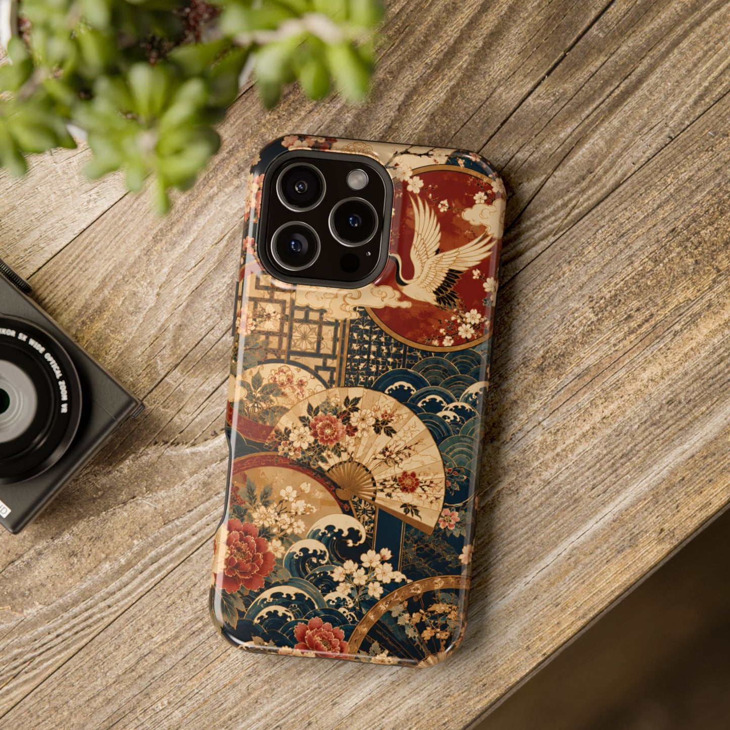 East Asian Floral iPhone Case | Magnetic Impact-Resistant Cases