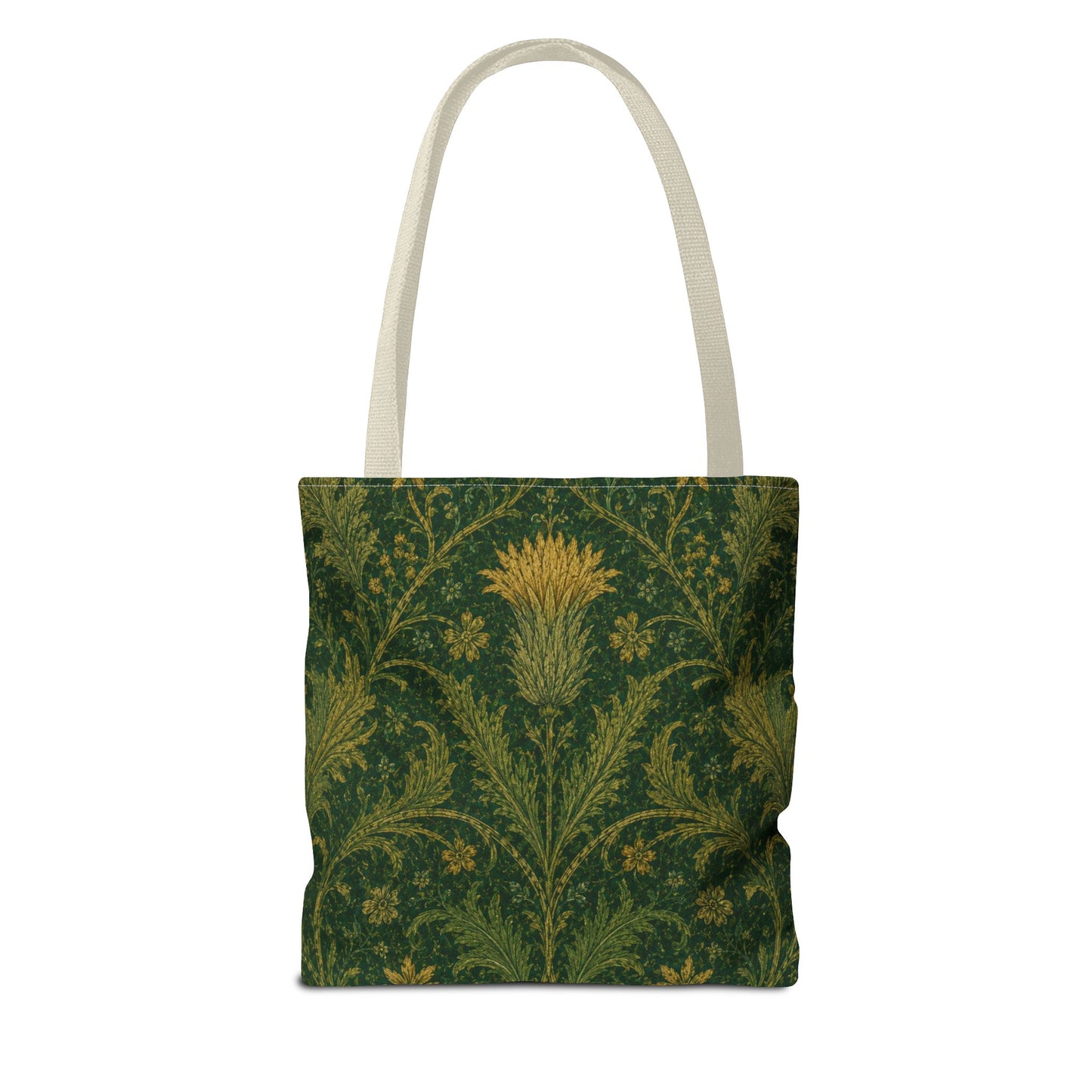William Morris Forest Green Damask Floral Full Tote Bag