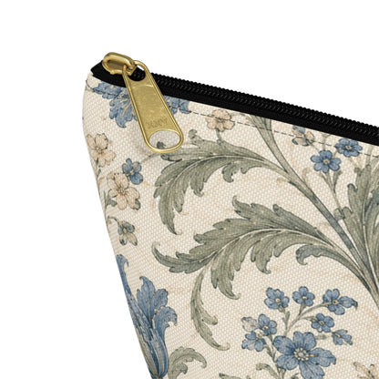 William Morris Floral Blue Makeup Accessory Pouch
