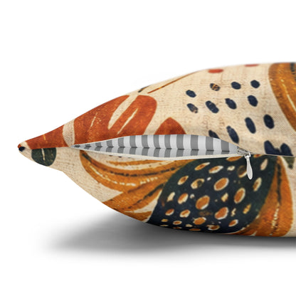 African Tribal Botanical Palm Pillow Case Cover