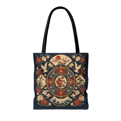 East Asian Vintage Oriental Medallion Full Art Tote Bag