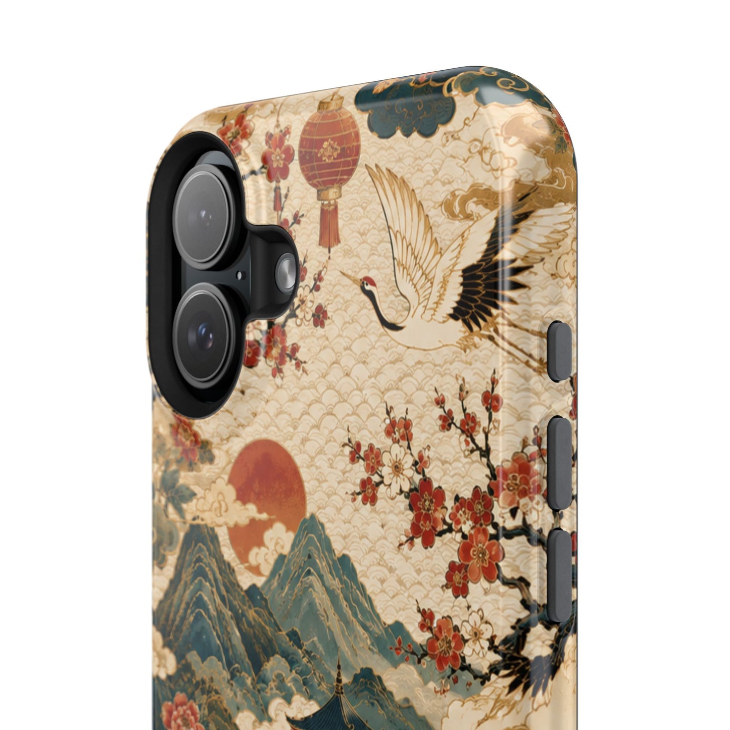 East Asian Vintage Landscape iPhone Case | Magnetic Impact-Resistant Case