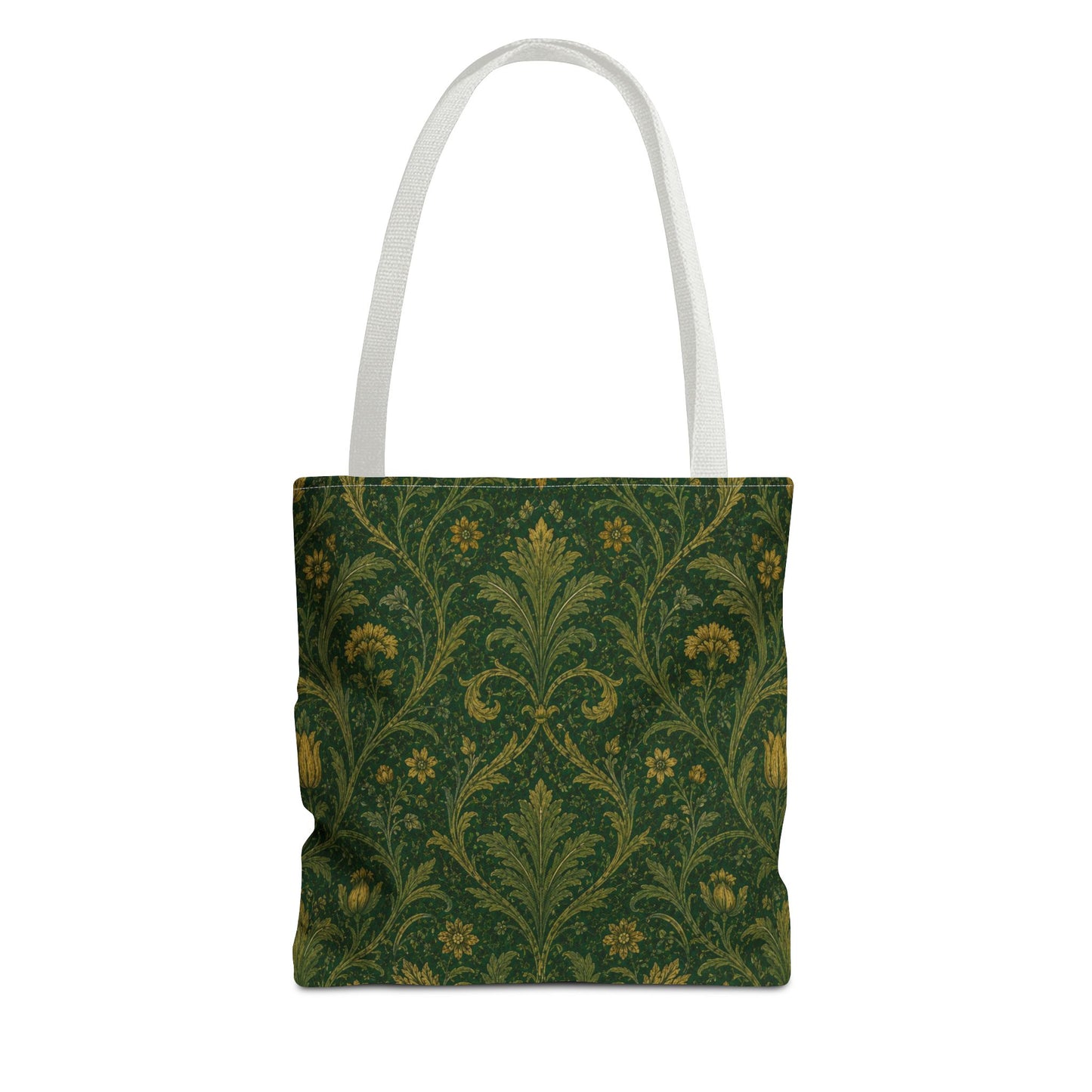 William Morris Damask Floral Forest Green Full Art Tote Bag