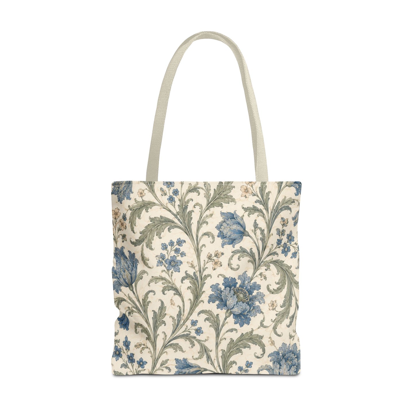William Morris Blue Floral Vine Full Art Tote Bag