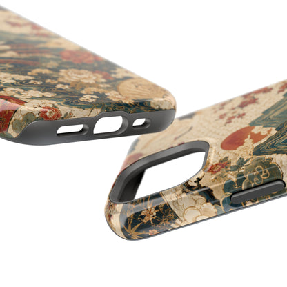 East Asian Vintage Landscape iPhone Case | Magnetic Impact-Resistant Case