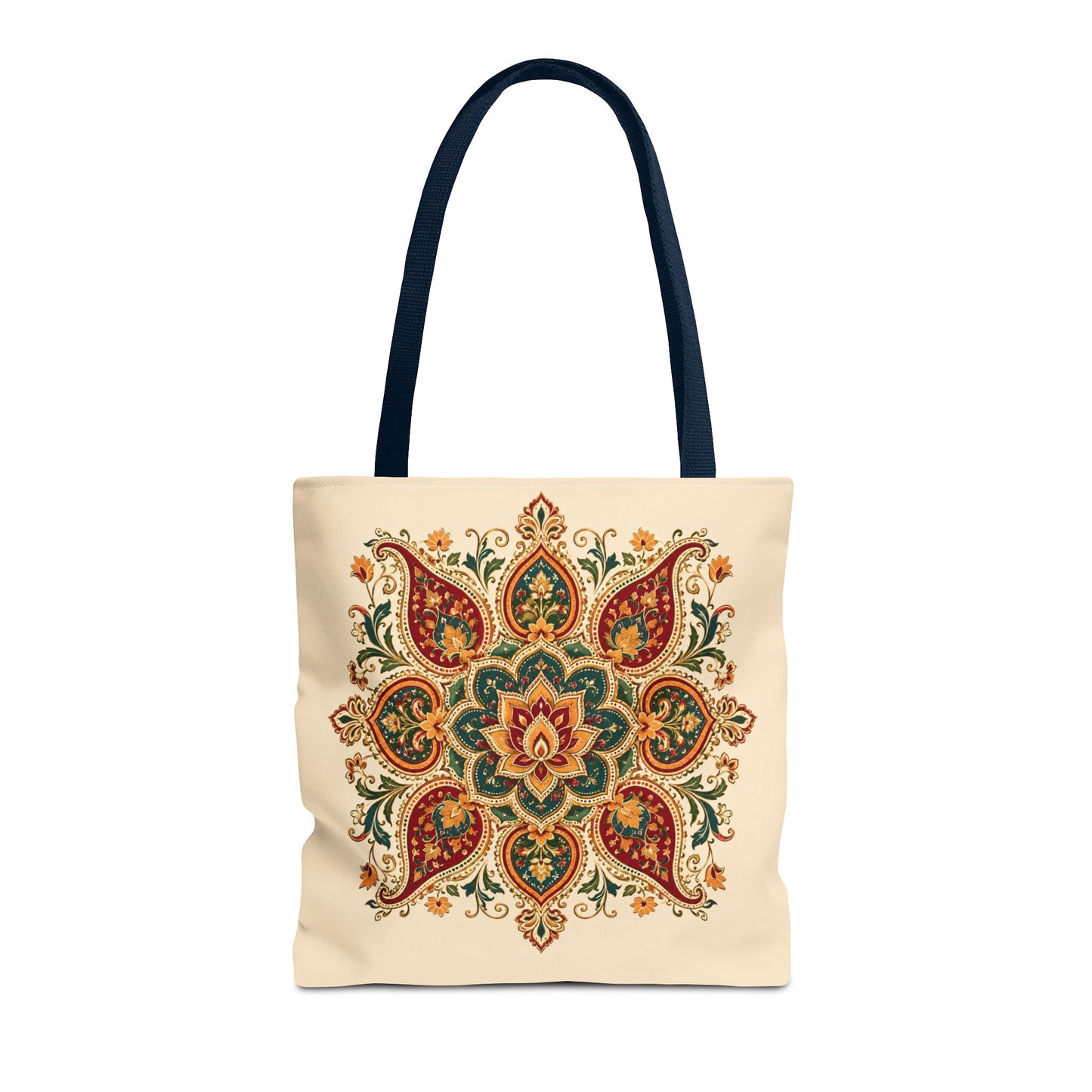 Indian Vintage Floral Mandala Full Art Tote Bag