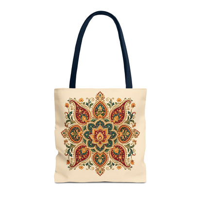 Indian Vintage Floral Mandala Full Art Tote Bag