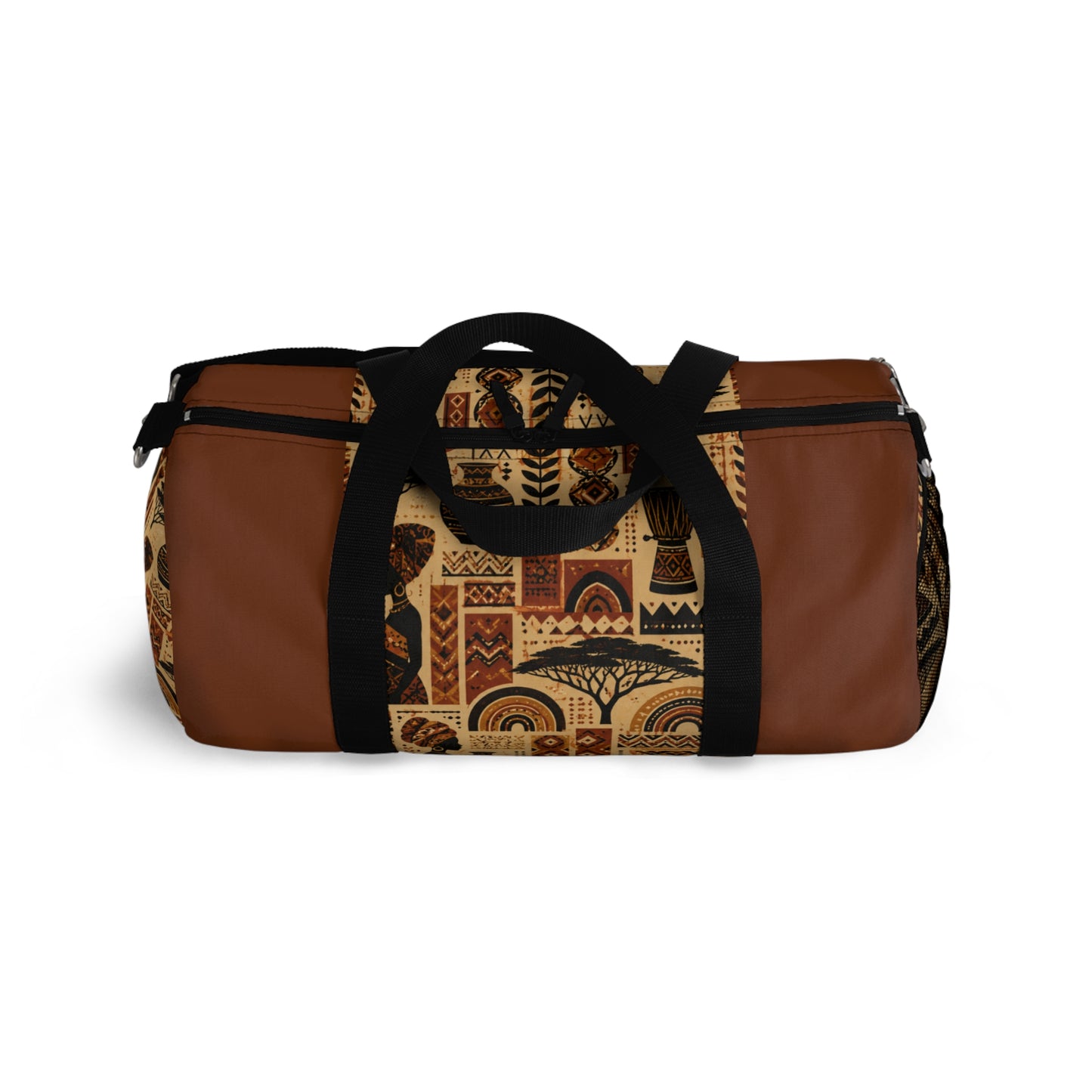African Tribal Ethnic Silhouette Pattern Gym Duffel Bag