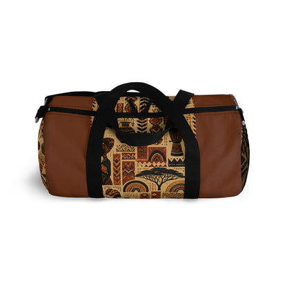 African Tribal Ethnic Silhouette Pattern Gym Duffel Bag