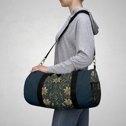 William Morris Damask Floral Duffel Gym Bag