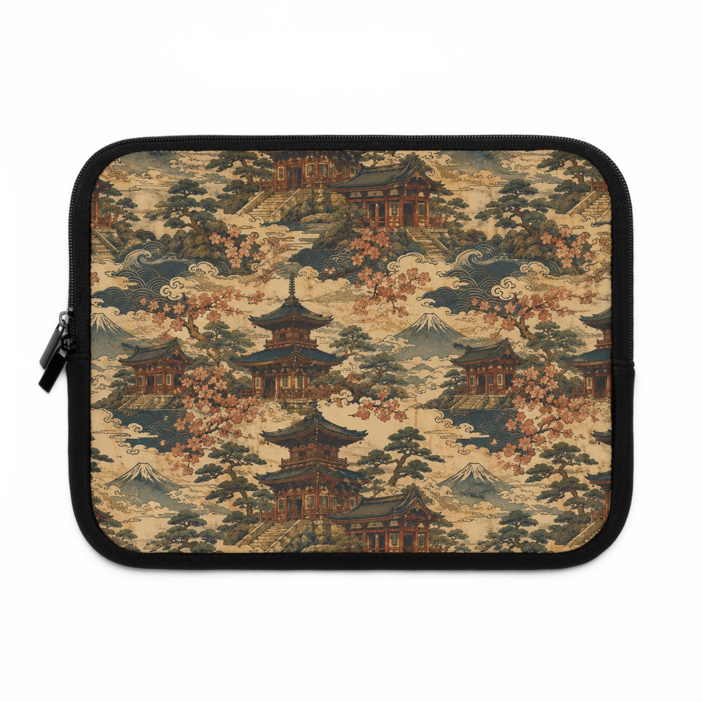 Vintage Japanese Temple Laptop Sleeve Case