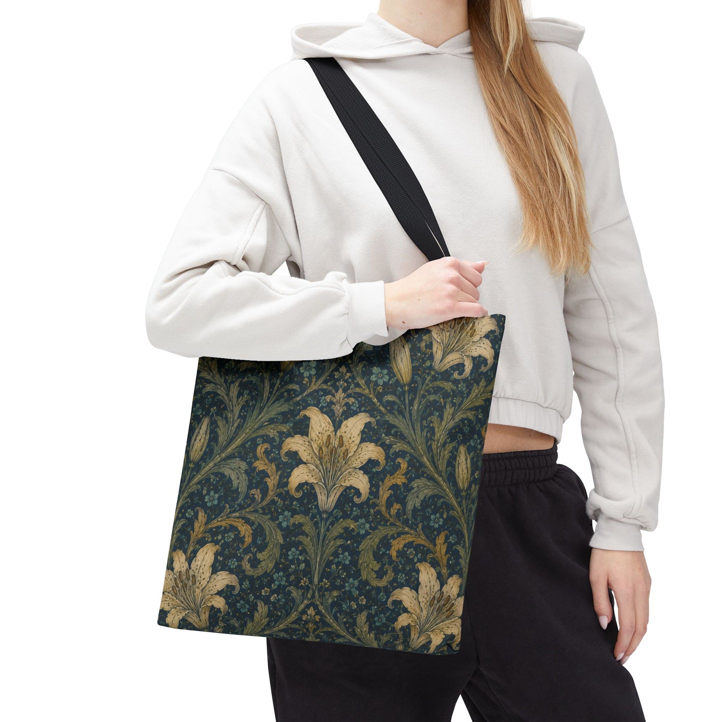 William Morris Damask Floral Full Art Tote Bag