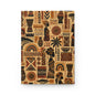 African Tribal Ethnic Silhouette Pattern Hardcover Journal