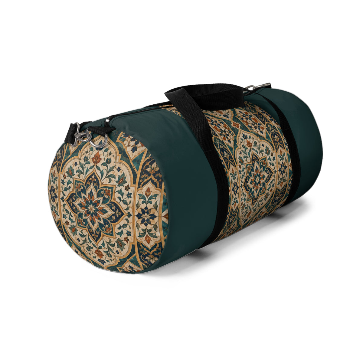Moroccan Teal Chevron Oriental Gym Duffel Bag