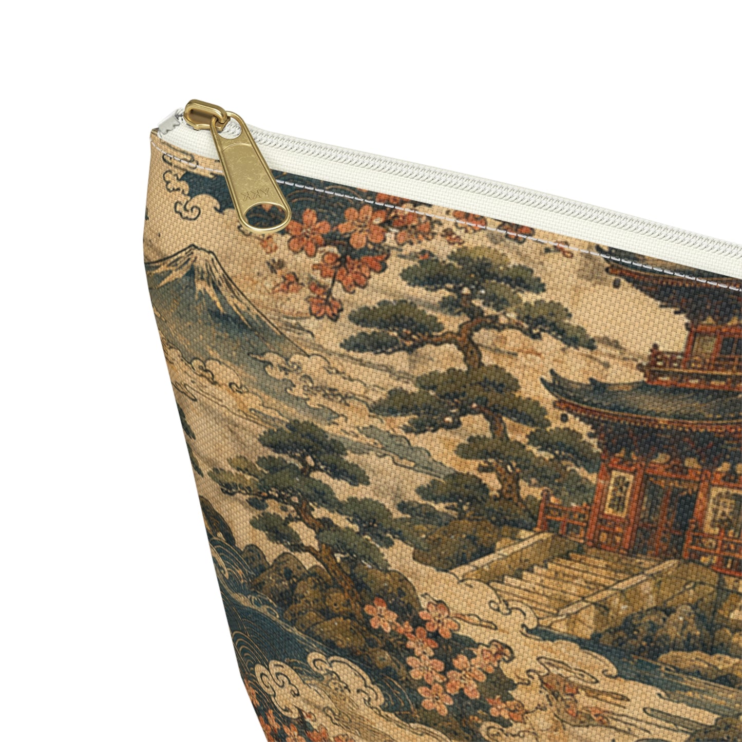 Vintage Japanese Temples Make Up Accessory Bag