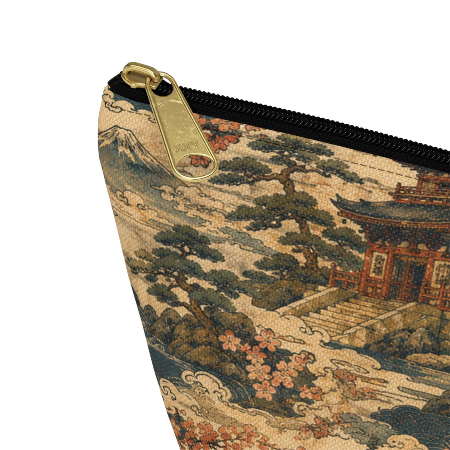 Vintage Japanese Temples Make Up Accessory Bag