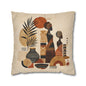 African Silhouette Pattern Pillowcase Cover