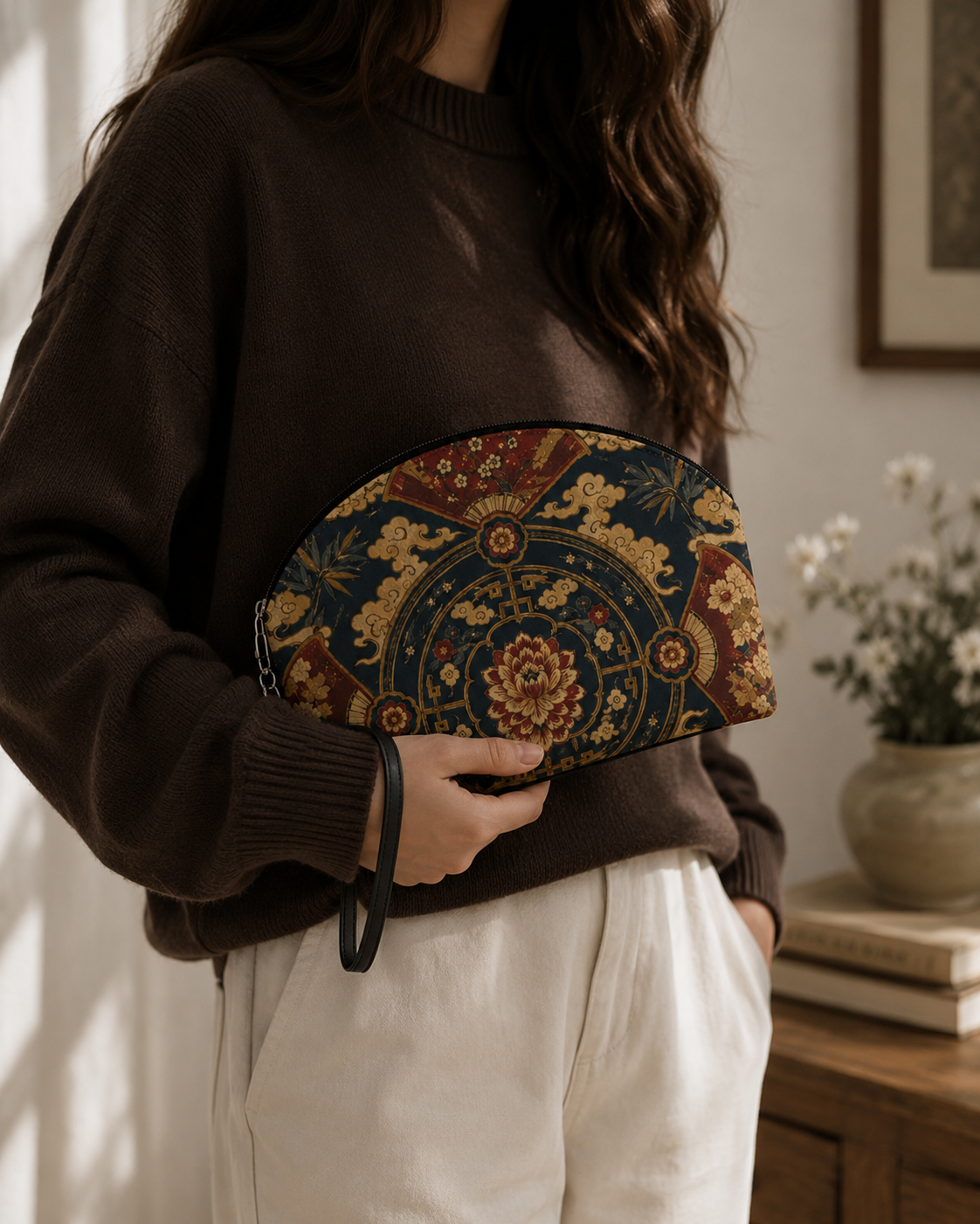 East Asian Mandala Makeup Bag