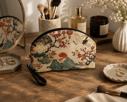 East Asian Vintage Landscape Makeup Bag