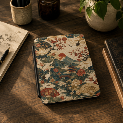 East Asian Vintage Landscape Kindle Case