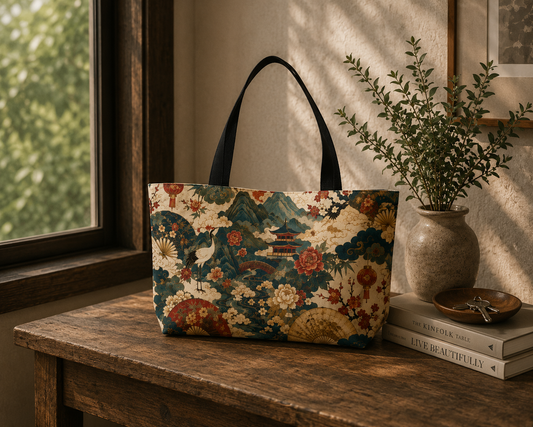 East Asian Vintage Landscape Weekender Tote Bag