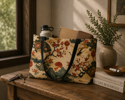 East Asian Vintage Landscape Weekender Tote Bag