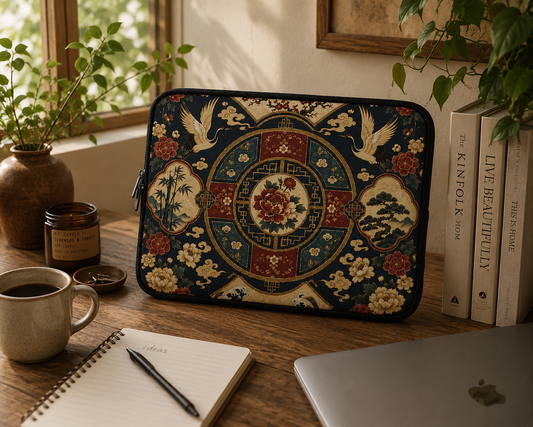 East Asian Oriental Medallion Laptop Sleeve Case