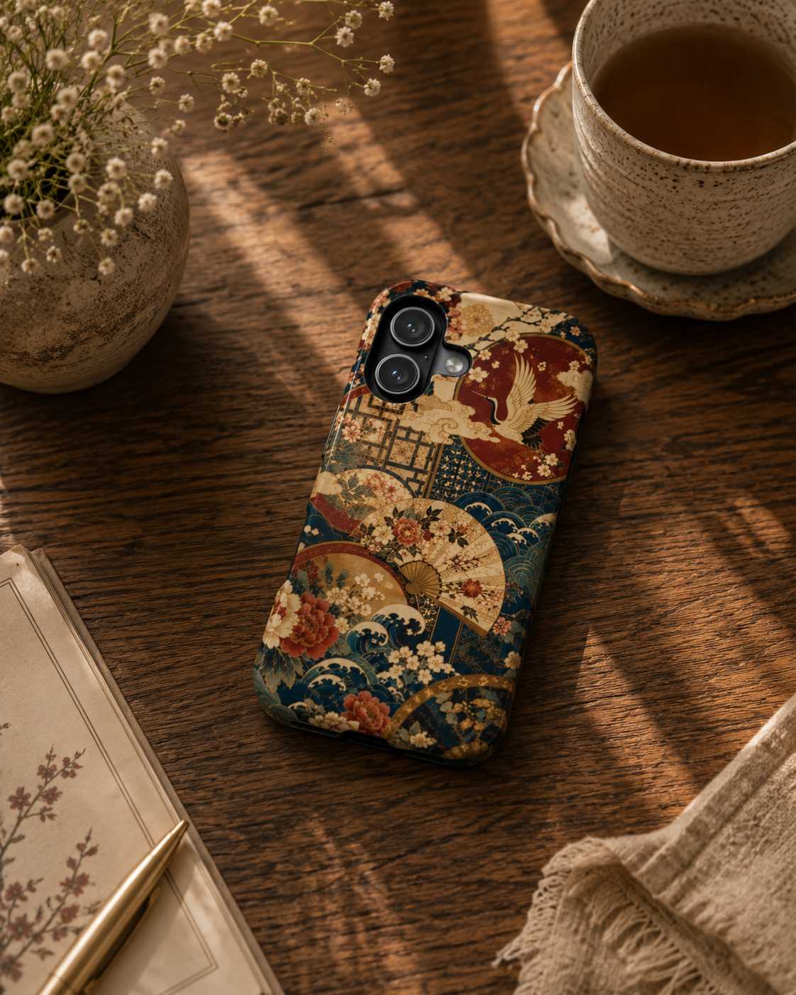 East Asian Floral iPhone Case | Magnetic Impact-Resistant Cases
