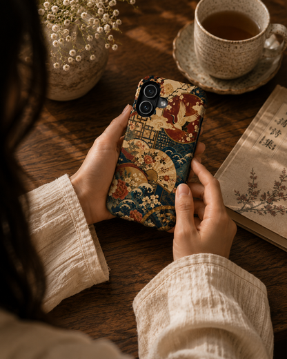 East Asian Floral iPhone Case | Magnetic Impact-Resistant Cases