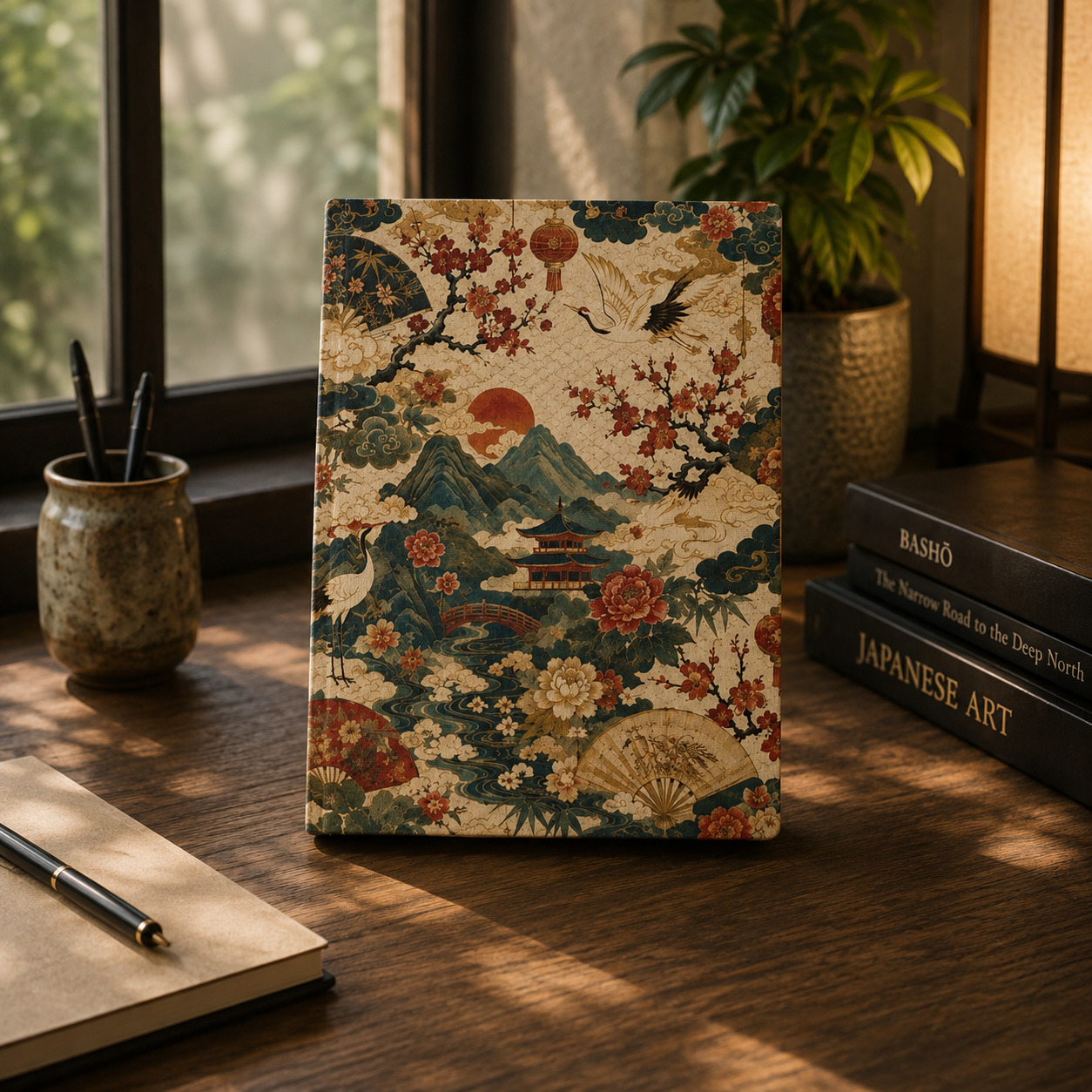 East Asian Vintage Landscape Hardcover Journal