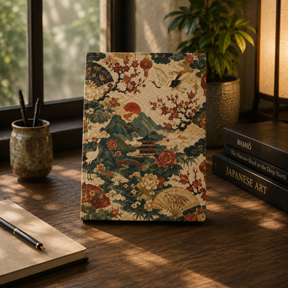 East Asian Vintage Landscape Hardcover Journal