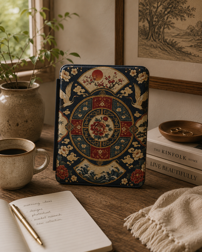 East Asian Vintage Oriental Medallion Kindle Case
