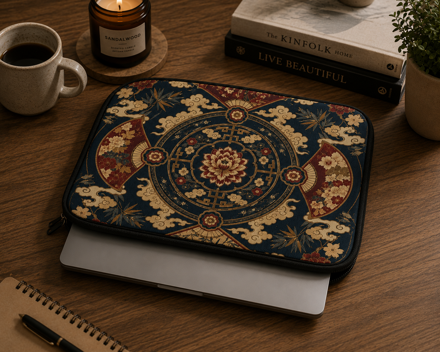 East Asian Mandala Laptop Sleeve Case