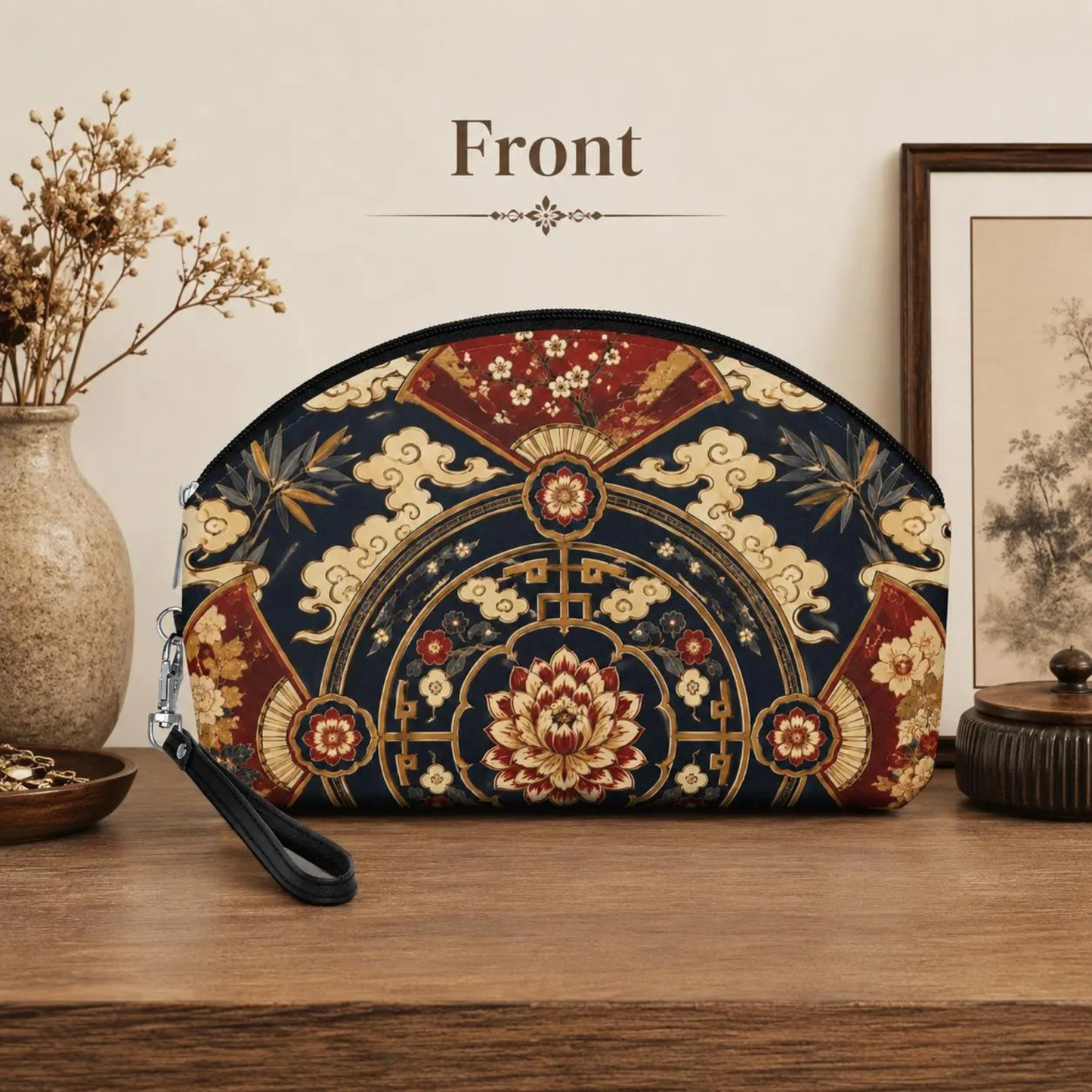 East Asian Mandala Makeup Bag