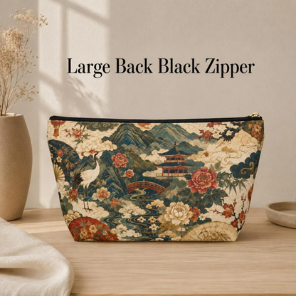 East Asian Vintage Landscape Accessory Makeup Pouch