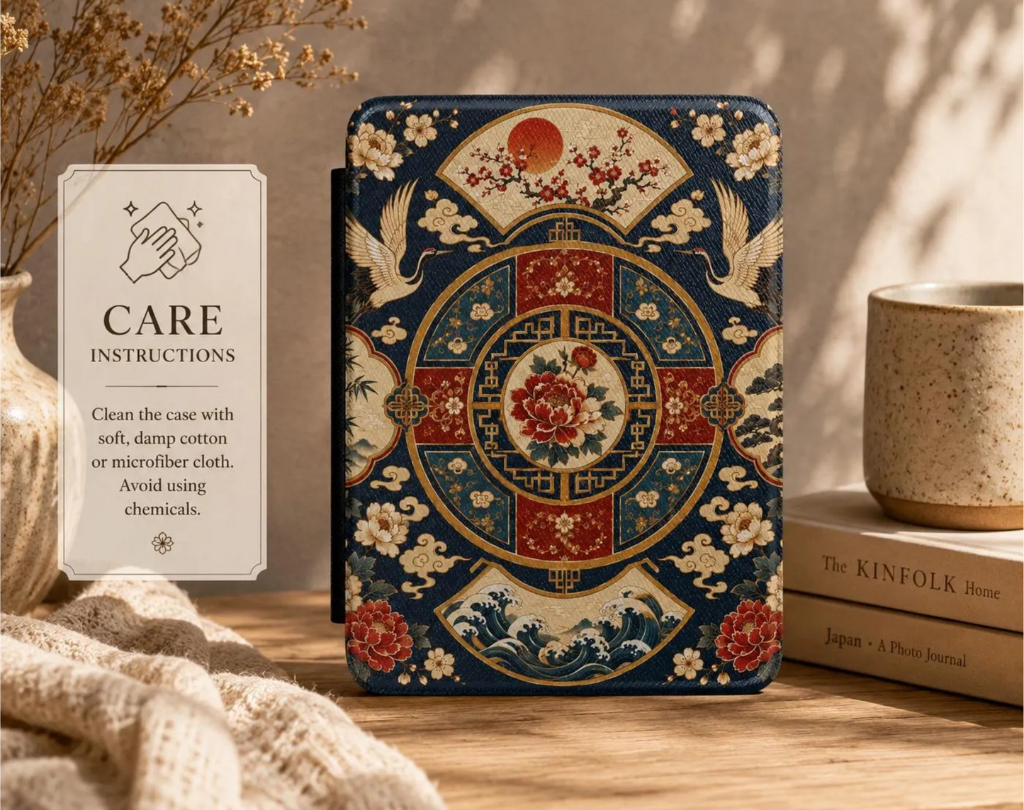 East Asian Vintage Oriental Medallion Kindle Case